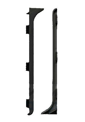 Заглушка ПВХ левая для алюминиевого плинтуса Лука 80 мм, черный